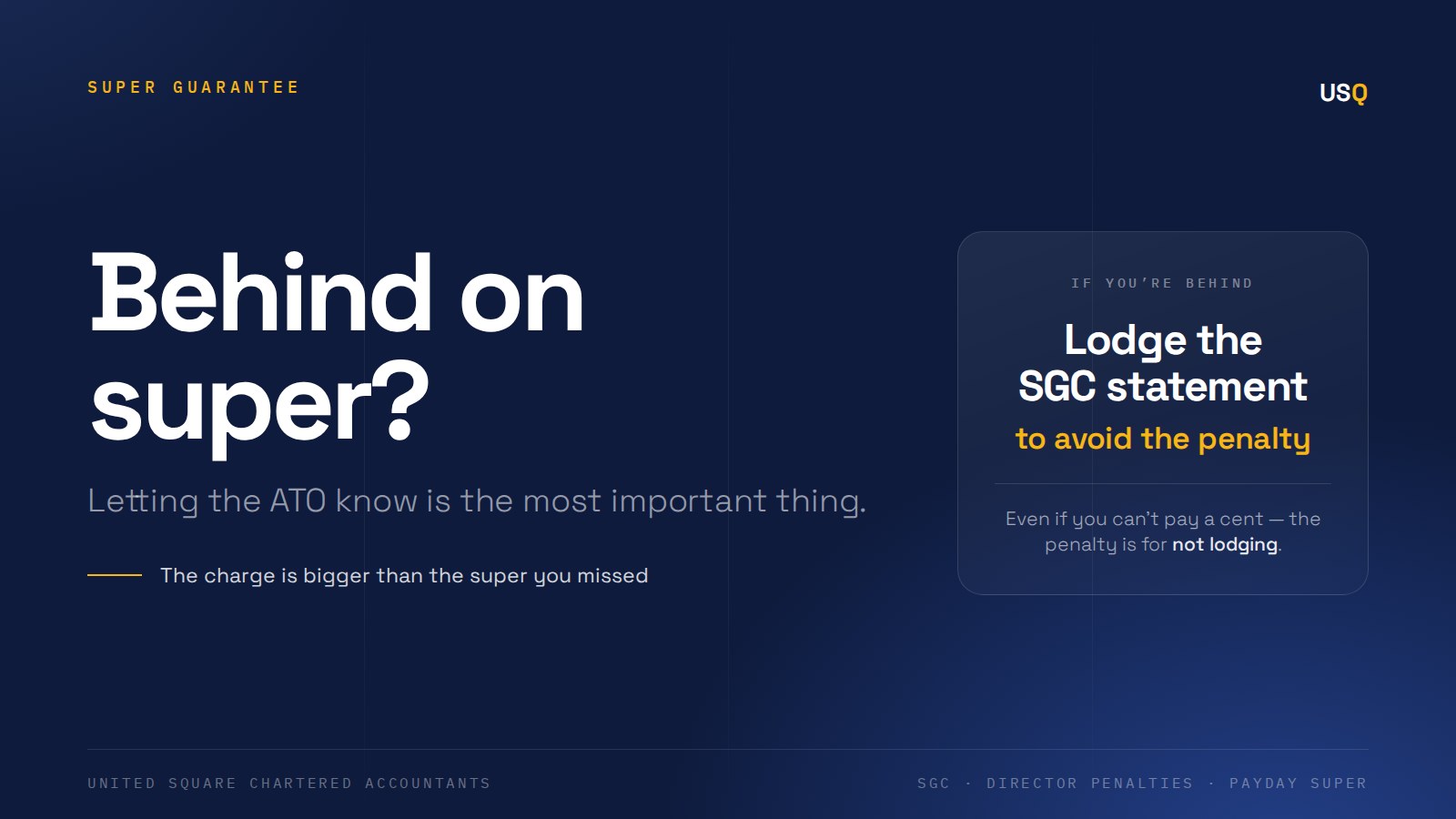 Behind on super? Lodging is the cheapest thing you can do